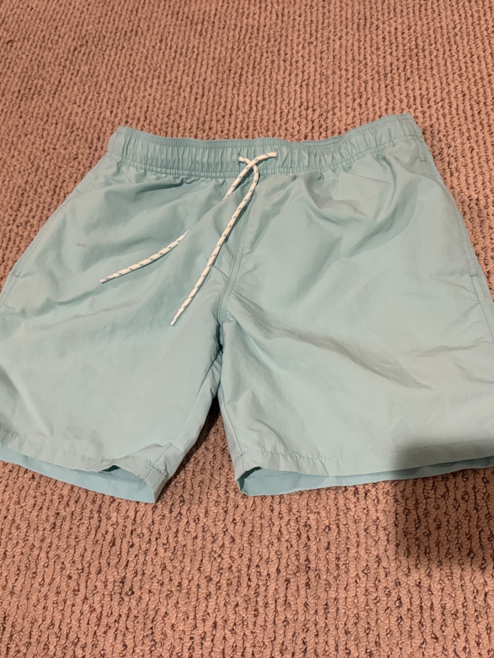 Men's Light Blue Drawstring Swim Shorts size medium